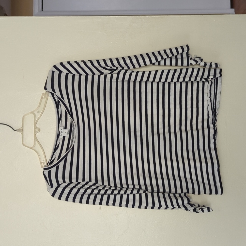 J Crew striped 3/4 length shirt